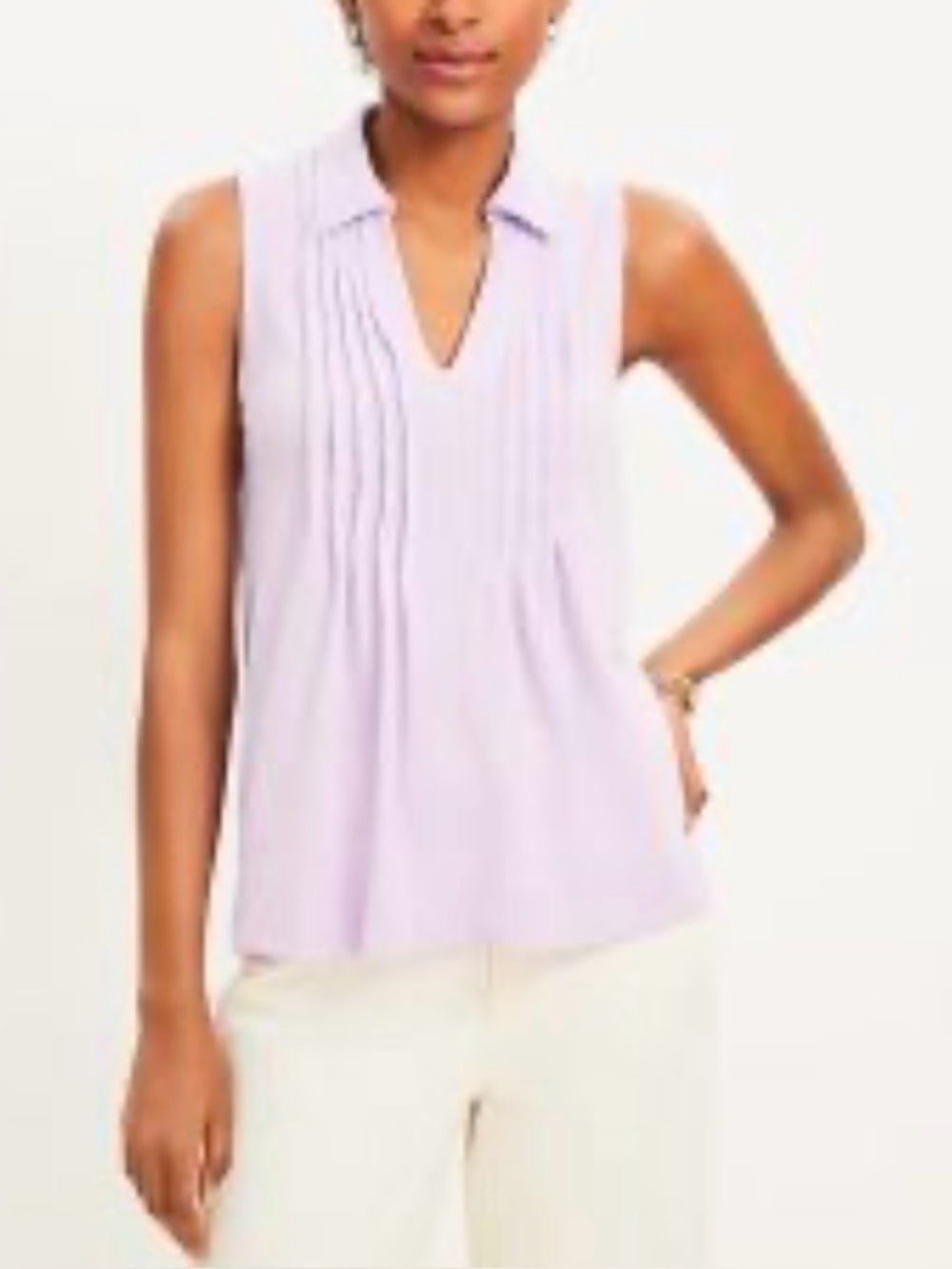 Loft Purple Sleeveless Blouse